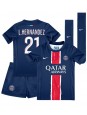 Otroške Nogometnih dresov Paris Saint-Germain Lucas Hernandez #21 Domači 2024-25 Kratki rokavi (+ hlače)